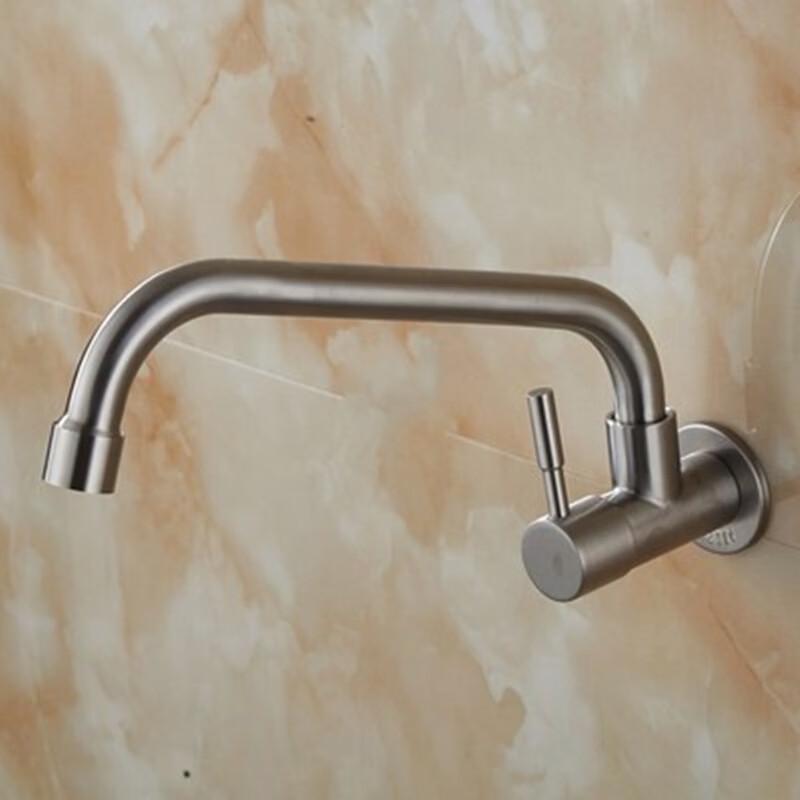 Stainless Steel Wall-Mounted Single Cold Faucet