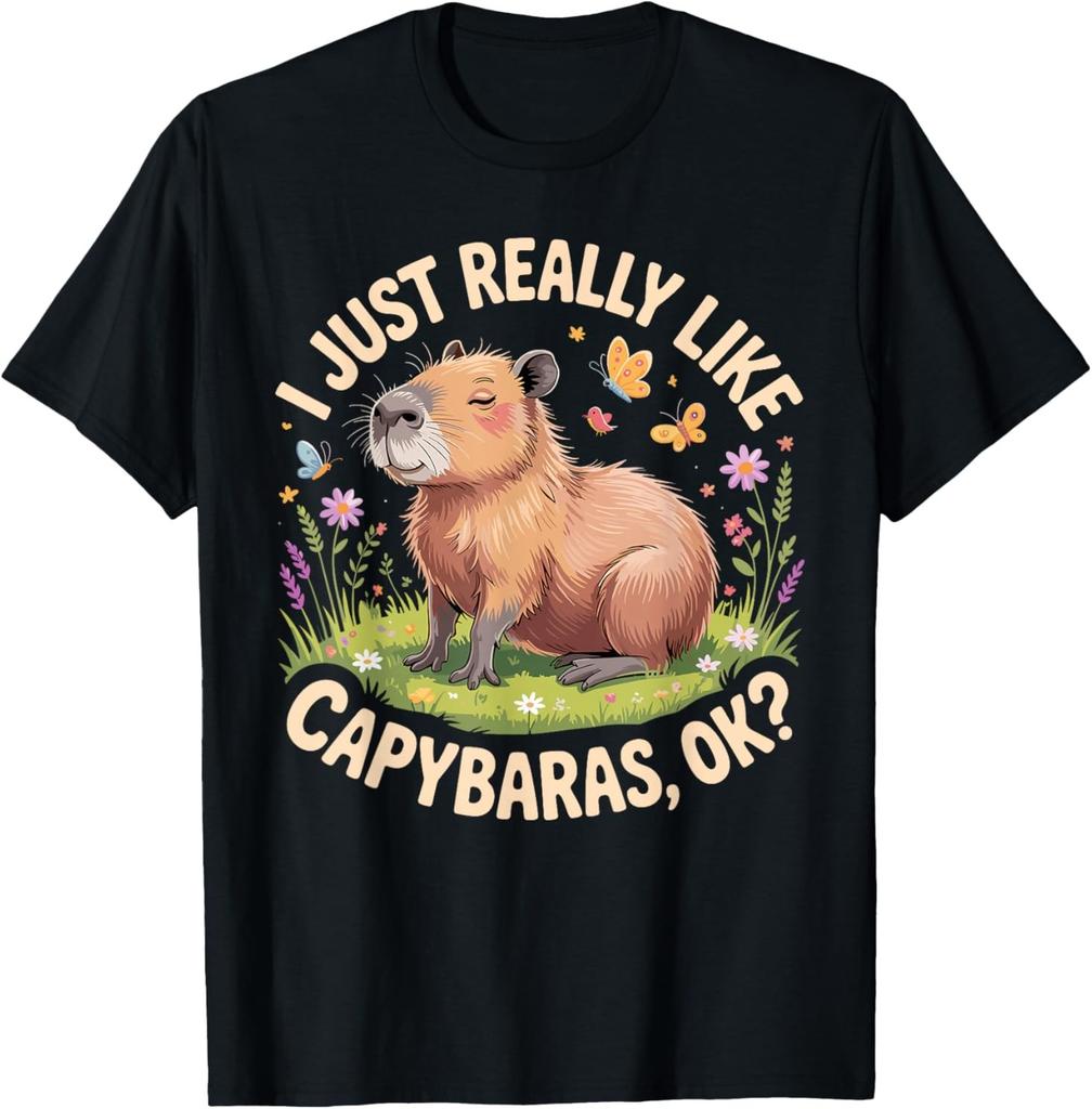 Funny Capybara Art for Men Women Kids Capy Rodent Capybara T-Shirt