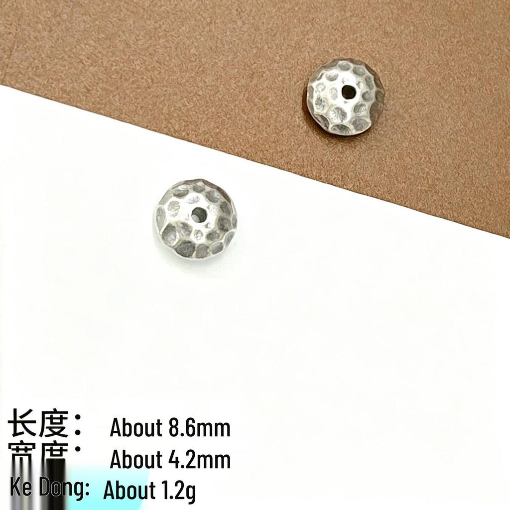 Silver-Plated Retro Distressed Spacer Beads for DIY Beading and Bracelet Weaving