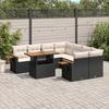VidaXL Garden Lounge Set with Cushions 9 Pcs, Patio Sofas, Patio Furniture Set, Outdoor Furniture, Black 3273443
