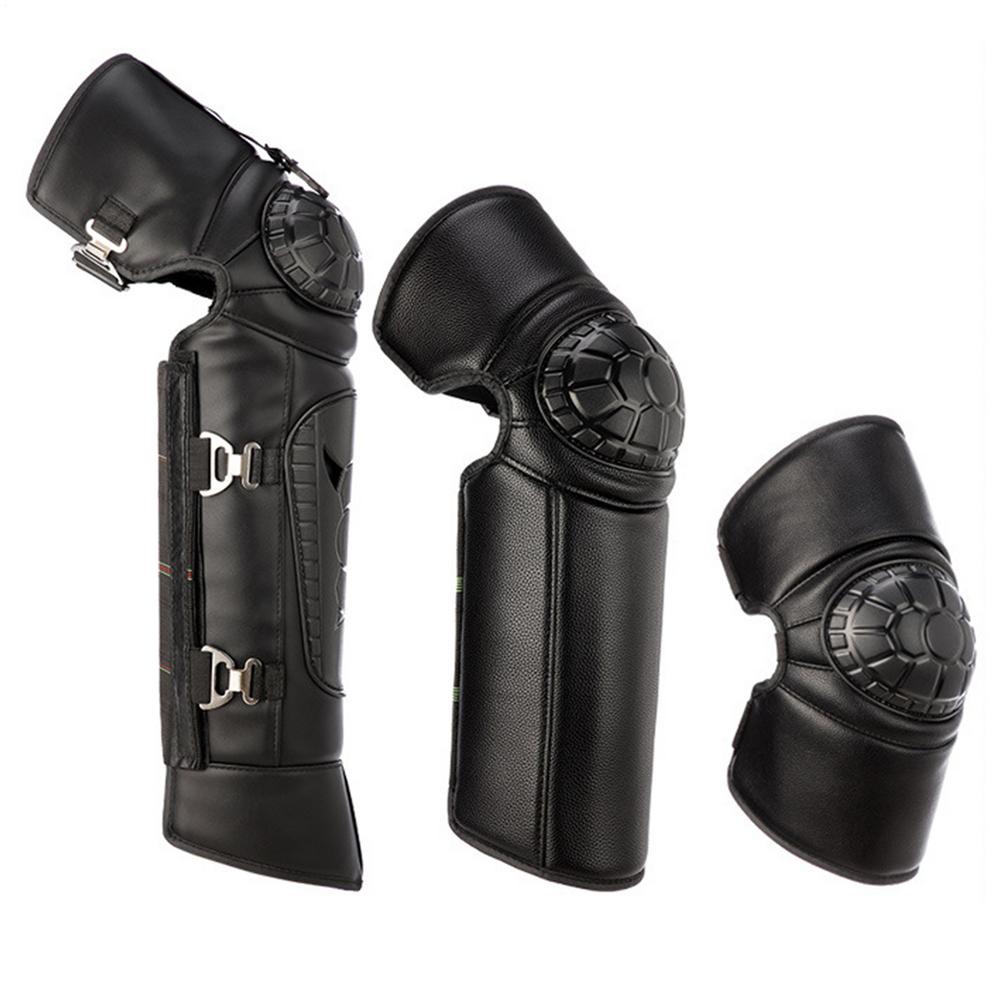 Winter Electric Motorcycle Knee Guards Riding Waterproof Cold Collision Resistant Warm PU Windproof Thickened Leg and Knee Guard