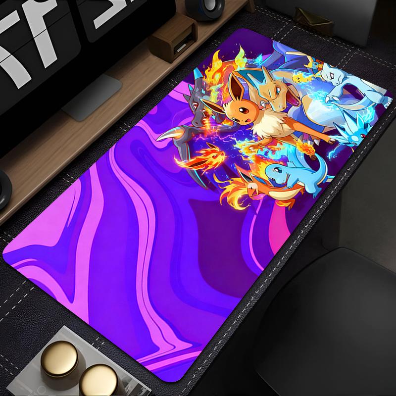 Mouse Pad Notbook PC Gamer Keyboard Pad NonSlip Rubber Computer Large Carpet Desk Mat Gamer Cabinet PPokemon Charizard MousePad