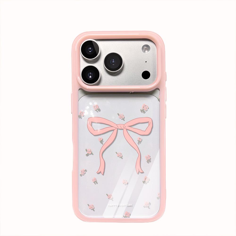 Floral Bow Drop-Proof Transparent Phone Case for iPhone 17Promax/16/15 - Spring Style 