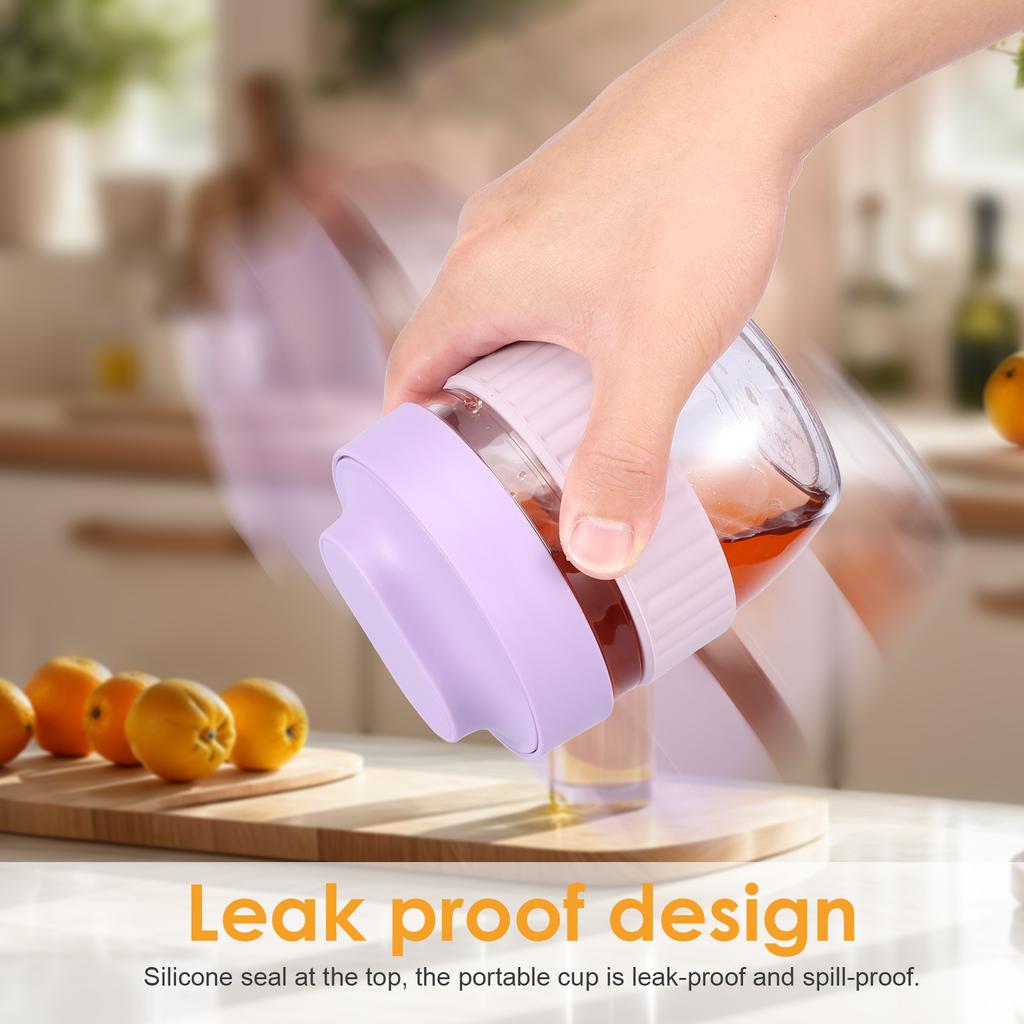 Double Layer Overnight Oats Container with Lid and Spoon Milk Fruit Salad Food Storage Jars Leakproof Meal Prep Breakfast Cup