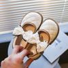 Children PU Leather Shoes Patent Leather Girl's Flat Shoes Black Beige Vintage School Toddler Kids Princess Shoe