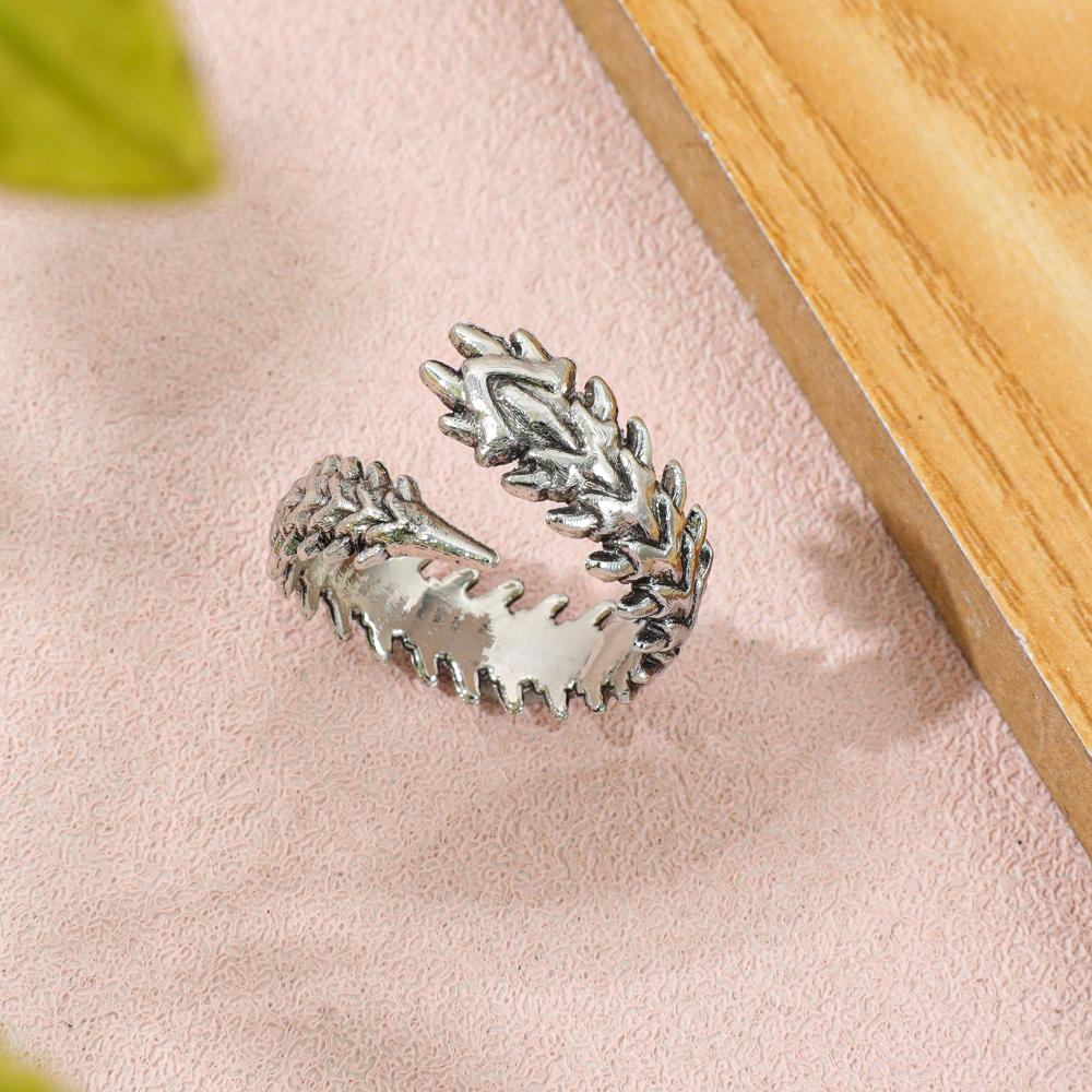 Vintage Punk Tausendfüßler Paar Ring Gothic Geometrische Wirbelsäule Fünf Finger Ringe Hip Hop Hyperbel Anime Ringe Zubehör