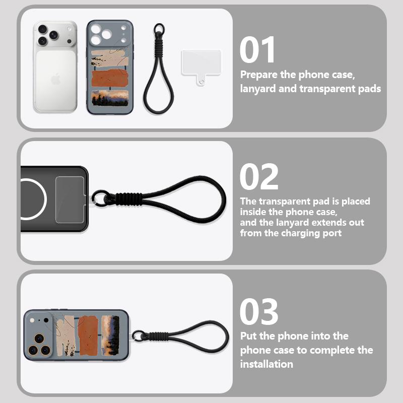 Watercolor Spots Print Hand Strap Case For iPhone 17 Pro Max Hybrid TPU+PC Magnetic For Magsafe Matte Cover For iPhone 16 15 14 13 Pro Max