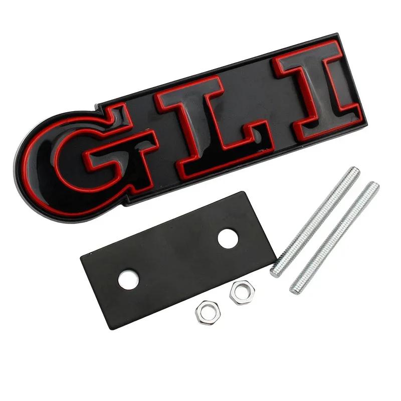 BSJ1 For VOLKSWAGEN VW GTI Metal Car Front Grille Emblem Badge for Volkswagen GLI Letters Amarok Beetle JETTA Lupo Arteon TIGUAN TOUA in2