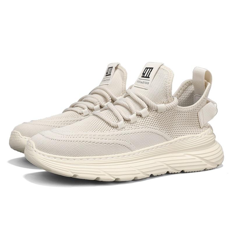 Fashion Black 2025 New Breathable Flying Woven Men's Shoes Spring and Summer Leisure Sports Shoes Lightweight Men's Net Cloth Shoes