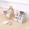 Plastic Desktop Organizer Makeup Office Storage Containers System TV Remote Control Holder Tea Table Tidy 3 Grid Wholesale