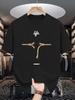 Minimalist Life Rope Face Print Mens Cotton Tshirt Casual Oneck Short Sleeve Tops Funny Streetwear Tees