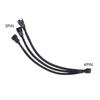 4Pin 1 To 3 Power Splitter CPU Cable for PWM Desktop PC Computer  Braided Wire Cooling Fan Adapter Cooler Power Cable