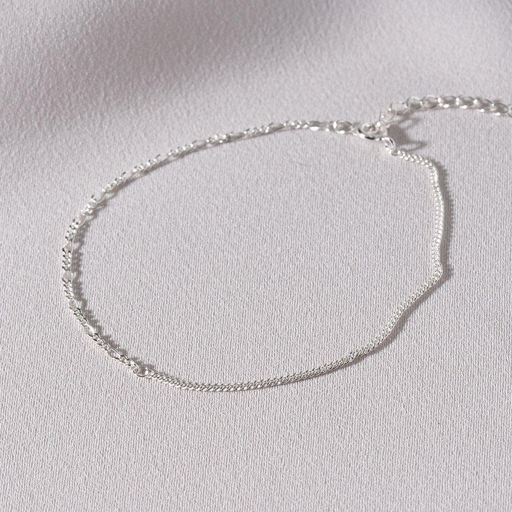 Mimi.J Jewelry 925 Silver Two-Way Chain Anklet