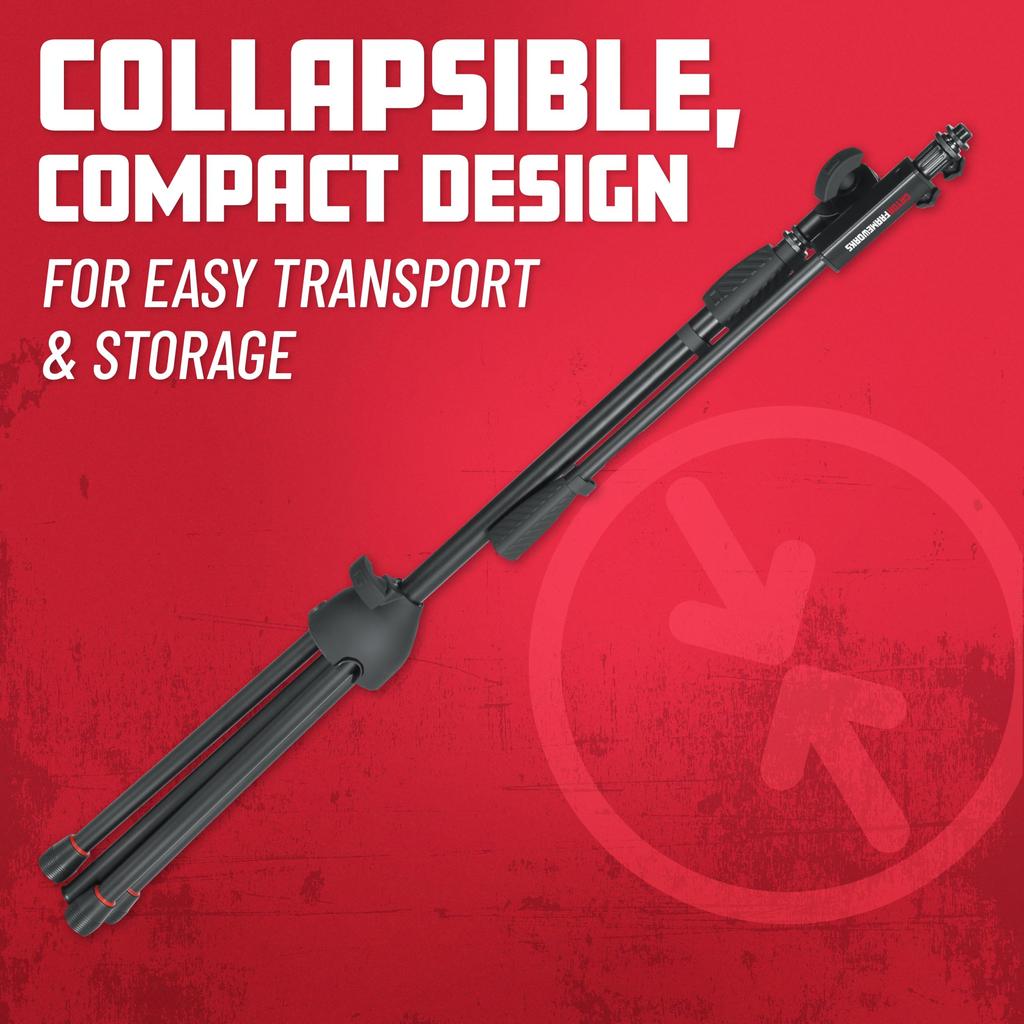 GATOR Frameworks Microphone Stand GFW-MIC-2020 - Compatible with both US (58") and EU (38") standard screws, with extendable boom arm and tripod