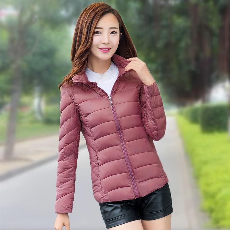 New cotton-padded clothes women's short large size slim fit winter light down cotton-padded clothes jacket small cotton-padded jacket