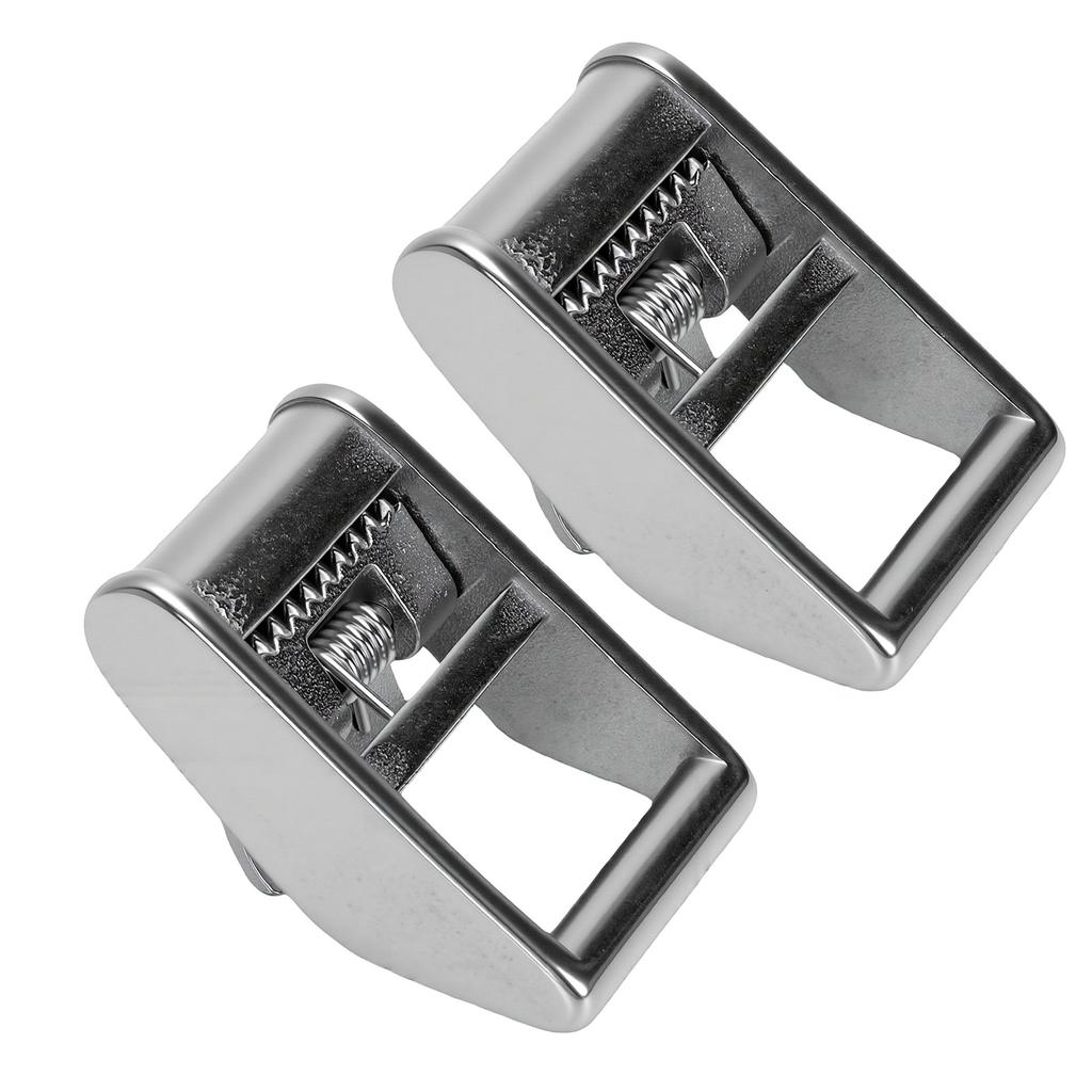 2PCS Stainless Steel Cam Flap Buckle 25mm Webbing Strap Tightener Belt Lock Buckle for Dive Boat