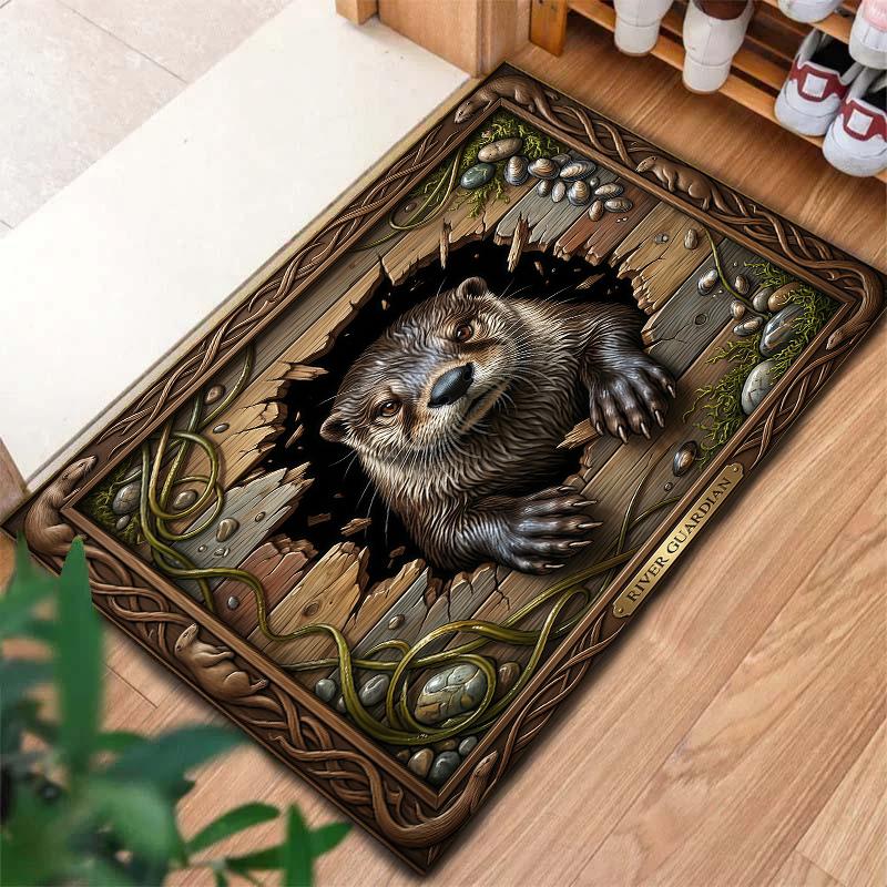 Animal drilling Kapibala Carpet Rug for Living Room Bedroom Home Sofa Decoration,Kids play Non-slip Floor Mat