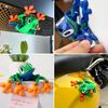 Magnetic 3D Printed Frog Toy Movable Joints Frog Fridge Magnet Articulated Animal Figurine Home Office Computer Monitor Decoration