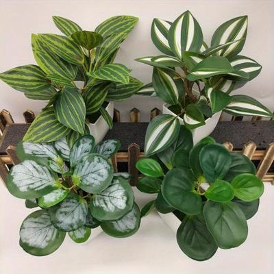1PC Pot Plants Fake Flowers Lifelike Artificial Plants Bonsai Small Tree for Home Balcony Garden Decor