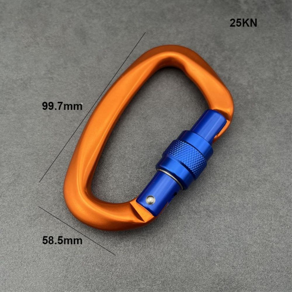 Cârlige pentru chei în formă de D multicolore, Aluminiu, Blocare de siguranță pentru alpinism, Echipament de protecție pentru alpinism