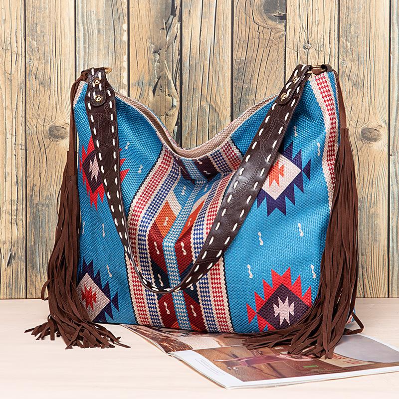 Ретро богемная сумка-сумка для женщин Европейская и американская тканая сумка ручной — фото 13