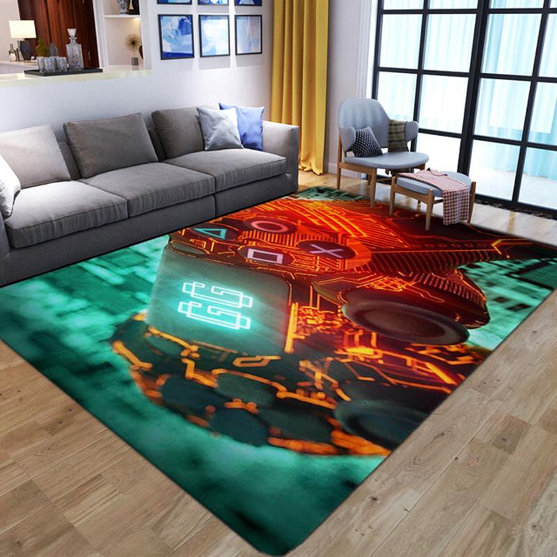 Game Console Carpet for Household Gaming Room Area Cloakroom Bedroom Bedside Soft Big Size Mats Coffee Tables Decor Foot Rug