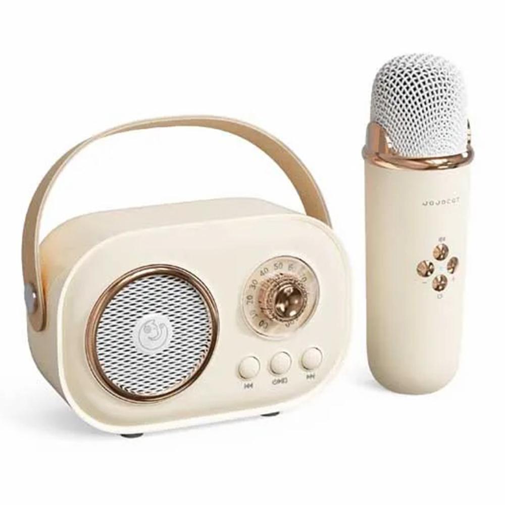 

C20 Plus Home Karaoke Wireless Bluetooth-compatible Speaker Support TF Card, with Microphone Beige