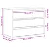 Drawer Cabinet Black 80 x 41 x 58 cm Engineered Wood