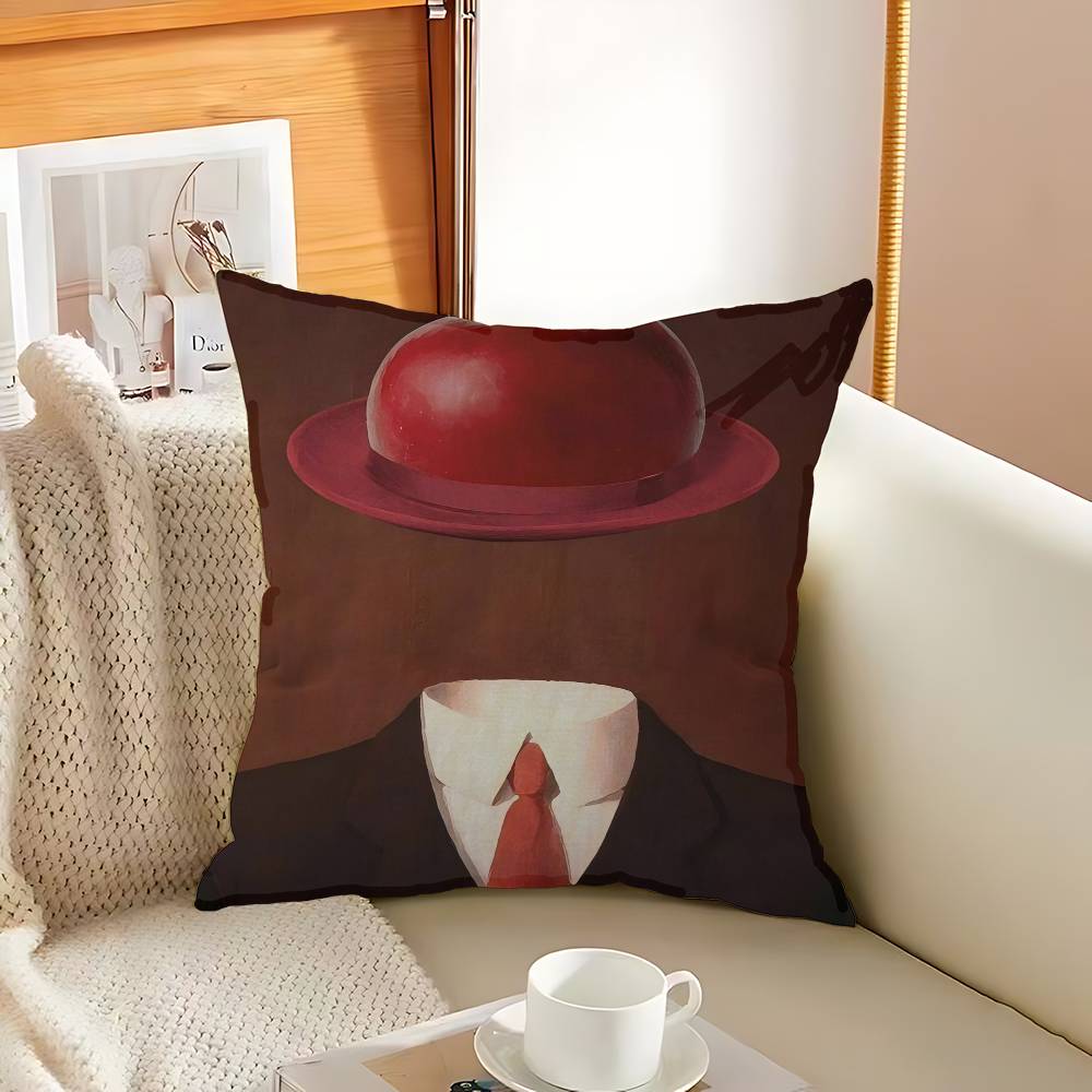 

Abstract Canvas Painting Rene Magritte Son of Man Pillowcase toon Gift Cushion Cover Bedroom Chair Seat Decor pillow case 12x12Inch