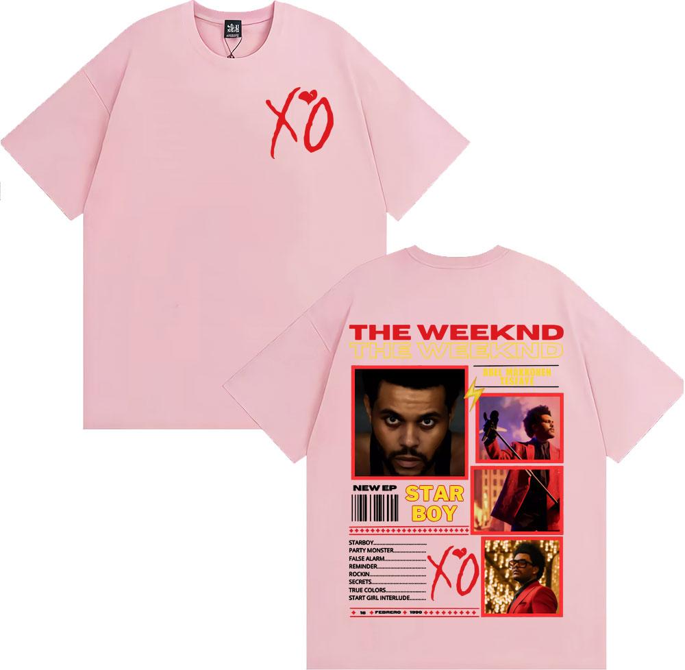 Rapper The Weeknd Xo Album Tour 2025 Grafické tričko Pánská móda Hip Hop Punk Street Trička Ležérní Bavlněné Oversized Tričko