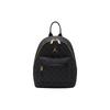 Interwoven Letter Polyester Mini Backpack Unisex Backpacks Black FJ9679-010