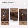 Men's Genuine Leather Clutch & Wash Bag - High-End Retro Design