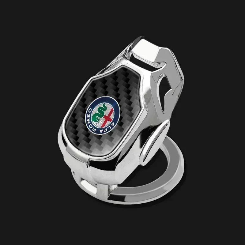 Car ONE-CLICK Start Button Protective Cover Emblem Stickers For Alfa Romeo GT 147 159 156 166 Giulietta Tonale Volante 8C
