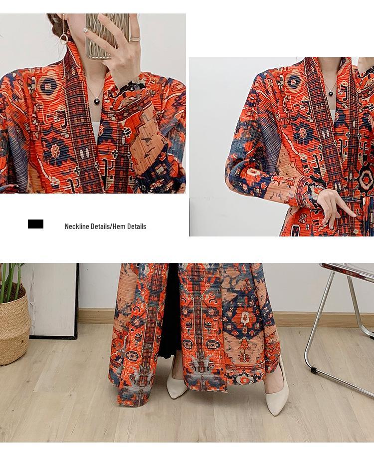 2024 Middle East Women’s Long Printed Robe Dress