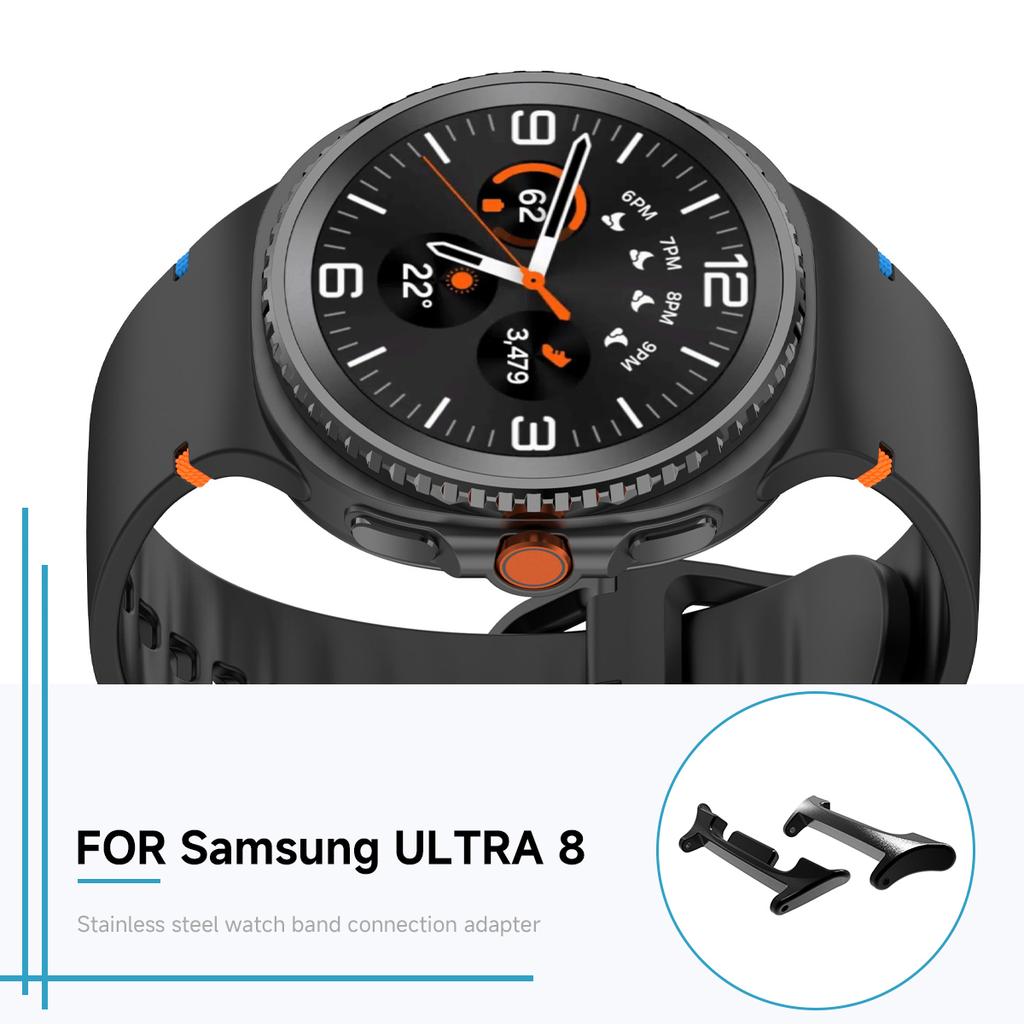 1Pair Adapter For Samsung Galaxy Watch 8 40/44mm 8Classic  Watchband Strap Connector Bracelet Stainless Steel Case Ultra2026
