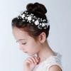 New Trendy Flower Hair Jewelry Gold Pearl Handmade Bridal Wedding Headband Rhinestone Hairband Women Hair Accessories Ornaments