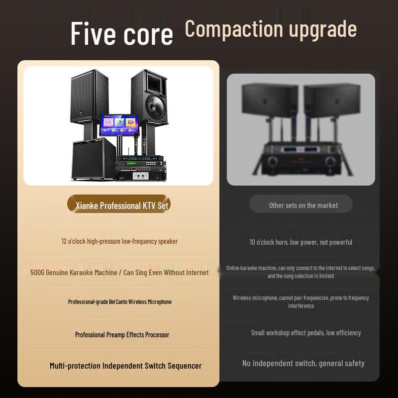 SAST Home KTV Karaoke Speaker System CN plug (adapter included)