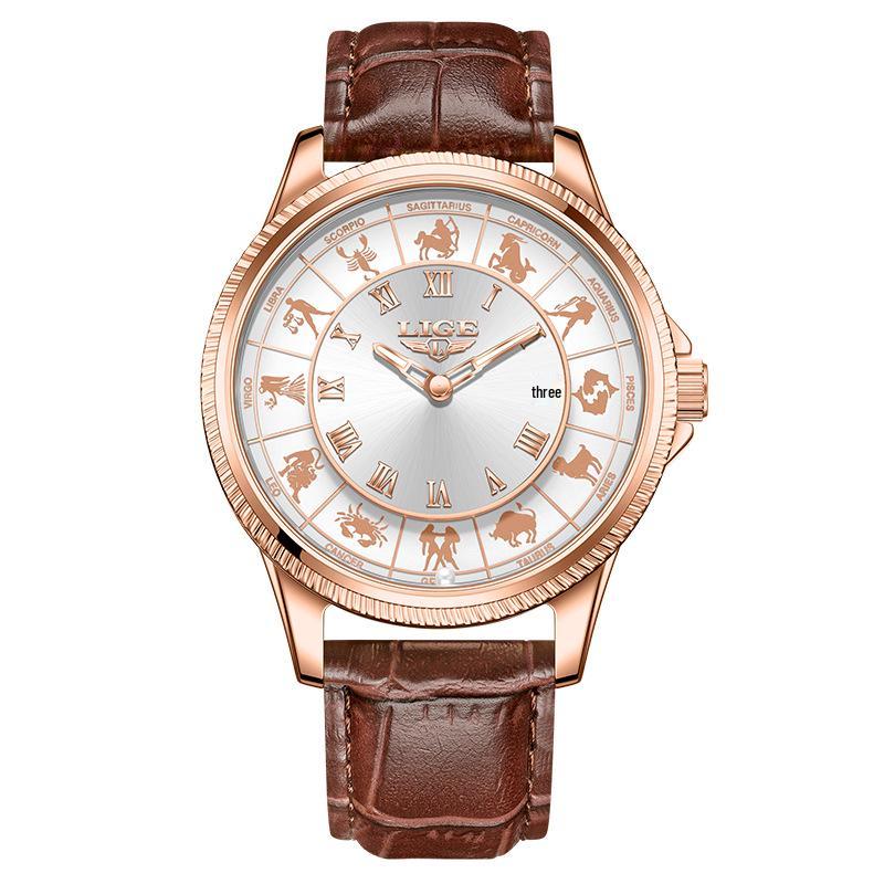LIGE New Men s Waterproof Luminous Quartz Business Watch