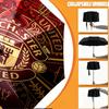 Custom Name Personalized Manchester United Print Umbrella, Auto Open Close, 8‑Rib Sturdy Frame, Commute Camping Hiking Use, Birthday Gift