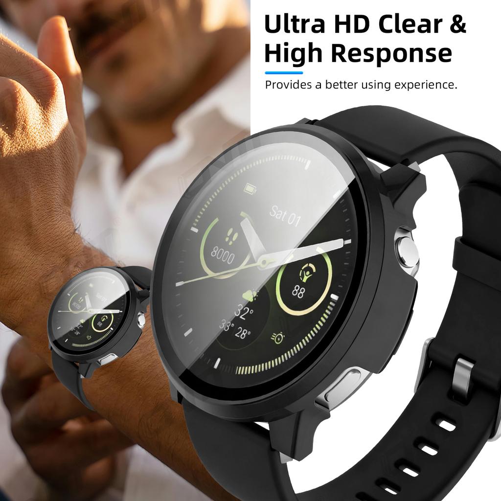 Sklo+Pouzdro pro Garmin Venu 4 41mm 45mm Sklo Ochranná fólie proti poškrábání a Tvrdý PC Ochranný rámeček pro Venu4 Příslušenství