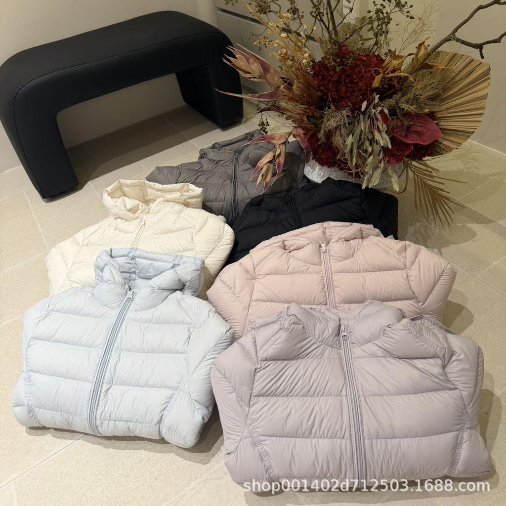 New Thin Waist Ribs Down Jacket Women's Jiaxing Pinghu White Duck Down Short Hooded Jacket Autumn and Winter