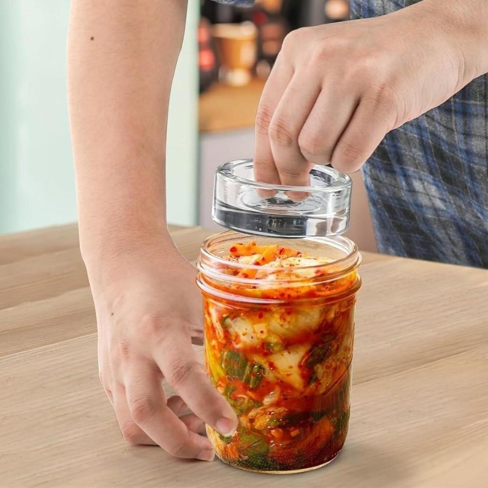 Fermentierte Glasgewichte Klare Aufbewahrungsbehälterdeckel Cheeseits Fermentation Käsefermentation