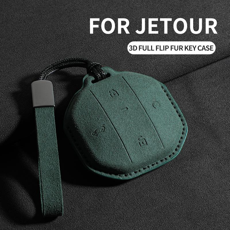 Car Key Case Cover For Jetour Freer Freedom T2 Freer Traveller T1 2025 Car Remote Series Keychain Suede Holder Shell Accessories
