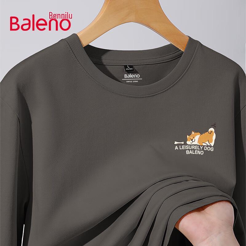 Baleno Men's Loose Fit Cartoon Print Long Sleeve Cotton T-Shirt