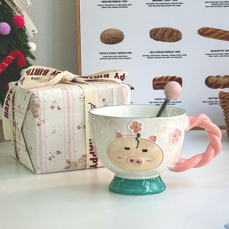 Urodzinowy prezent na ukończenie szkoły kubek ceramiczny ręcznie malowany podszkliwnie dla dziewczyny i chłopaka praktyczny upominek pamiątkowy pudełko prezentowe