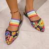 Large Size Sandals Women's 2025 Summer New Mesh Casual and Versatile Color Flat Sandals