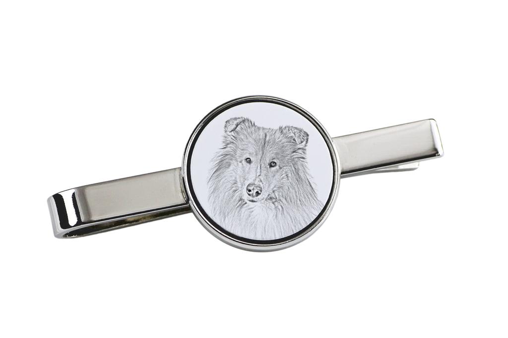 Collie a Pelo Lungo - fermacravatta con cane, fermacravatta personalizzato, un regalo unico per un uomo della marca Art-Dog