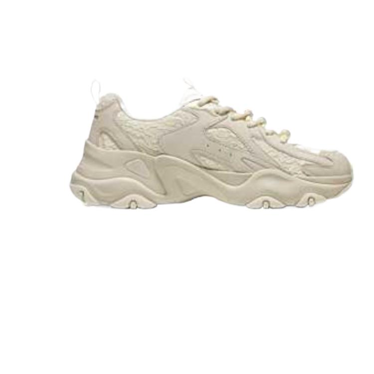 Skechers DLites Lace-Up Round Toe Low-Top Dad Sneakers Women Sneakers 150832-NAT
