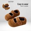 2025 New Kids' Fleece-Lined Cotton Shoes: Cozy, Warm Winter Footwear with Closed Heel for Babies