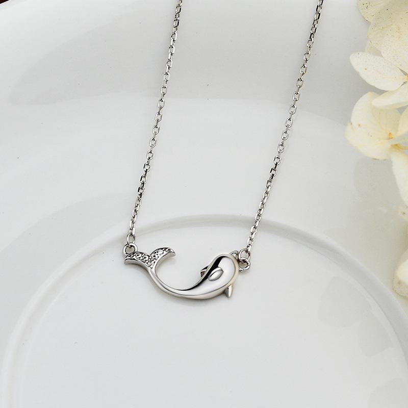 Dolphin Necklace, Female Light Luxury Neck Chain, Niche Design, High-end Sense, Exquisite Clavicle Chain